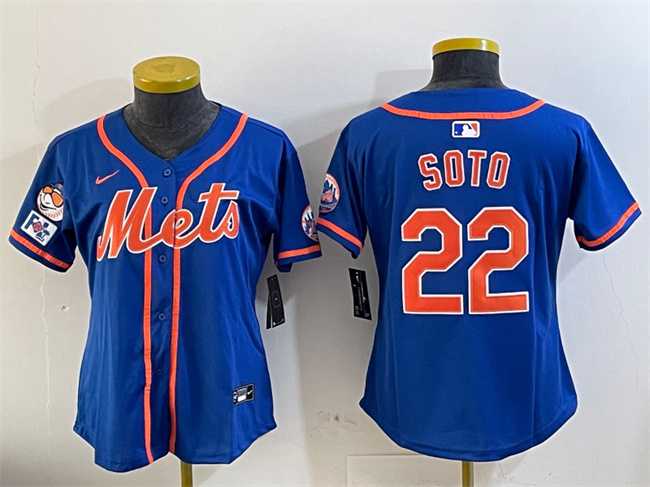 Womens New York Mets #22 Juan Soto Royal 2025 Spring Training Alternate Limited Stitched Jersey->mlb womens jerseys->MLB Jersey
